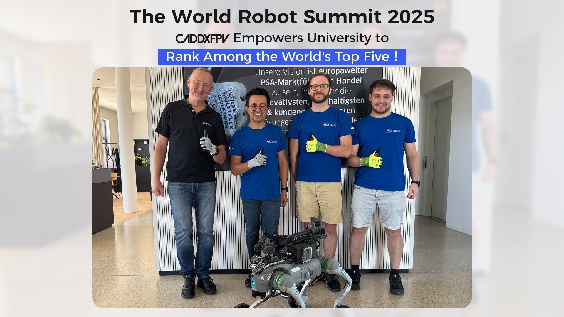 Sponsored by CADDX Digital Transmission Technology: Warm congratulations to the Austrian university team for securing fifth place!