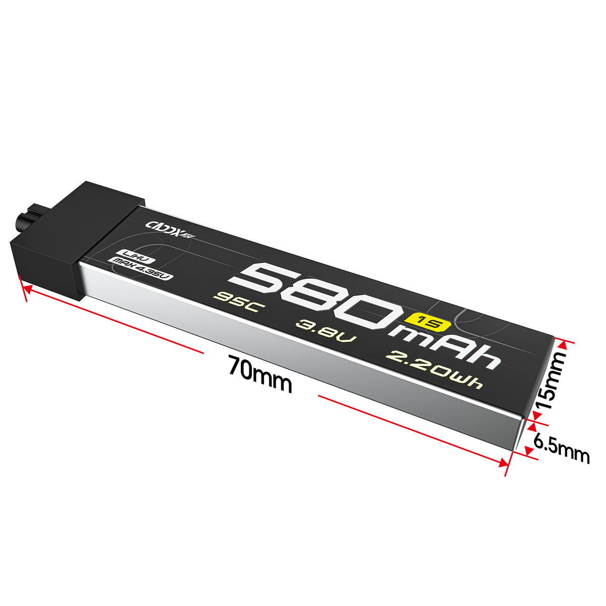 CaddxFPV Curve Micro 16 + 580mAh Battery Pack (4 Pcs)