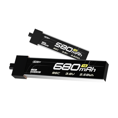 CADDXFPV CURVE 580mAh & 680mAh 1S 3.8V 95C FPV Lipo Battery with A30 connector