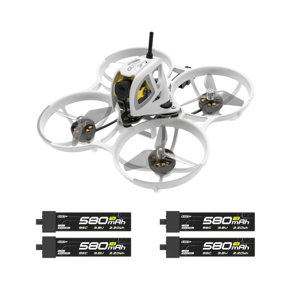 CaddxFPV Curve Micro 16 + 580mAh Battery Pack (4 Pcs)