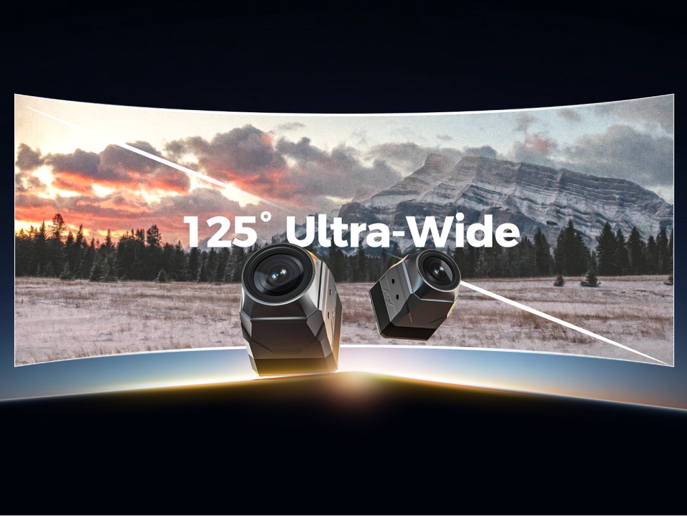 125° Ultra-Wide Angle, Expanded Field of View