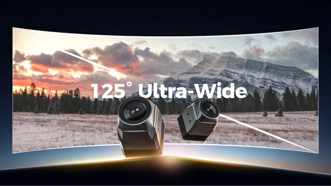 125° Ultra-Wide Angle, Expanded Field of View